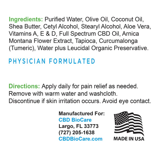 All Natural CBD Pain Relief Cream