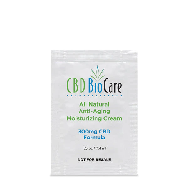 300mg All Natural CBD Anti-Aging Moisturizing Cream Sample From CBD BioCare