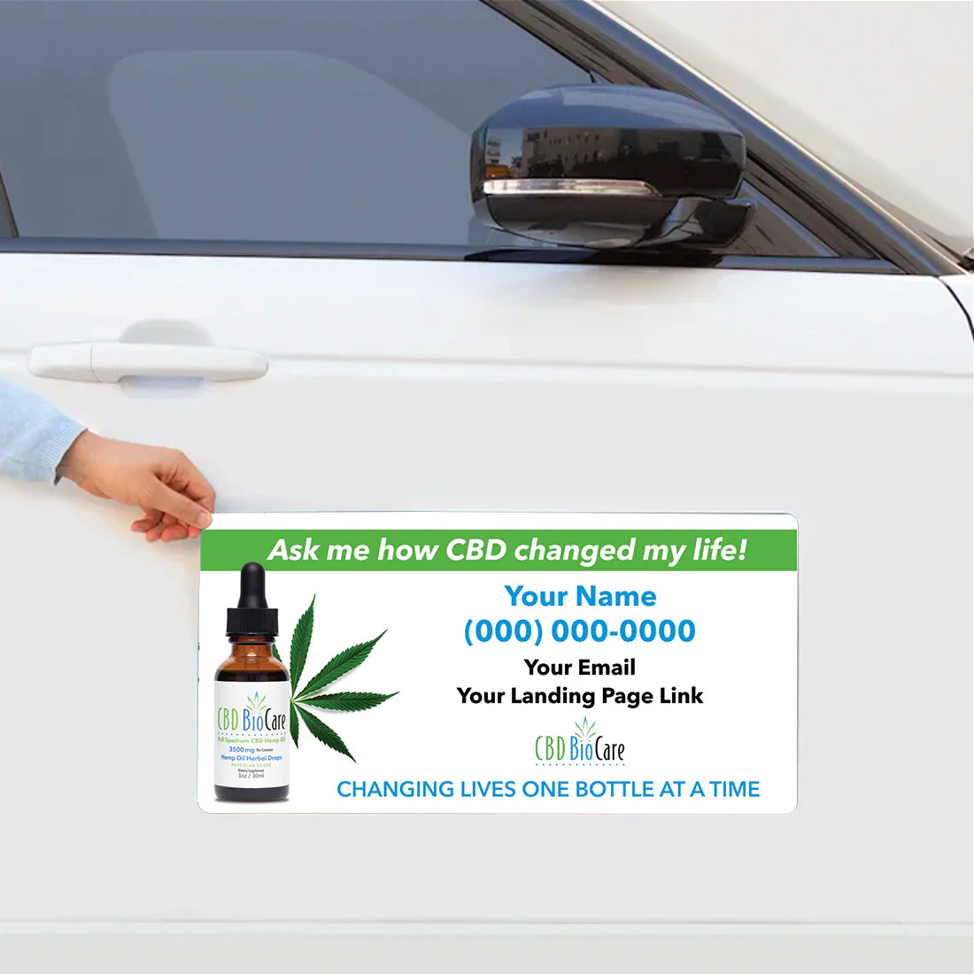 CBD BioCare Car Magnet. Perfect Advertising Tool For CBD BioCare Business Owners and Representatives 