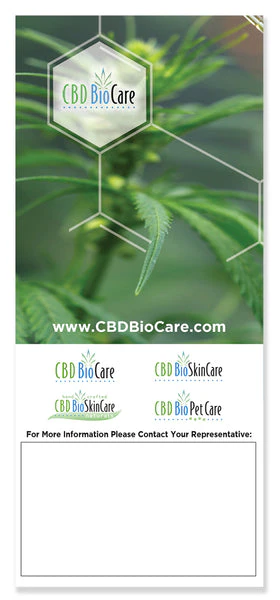 CBD BioCare Trifold Brochure Marketing Materials for CBD BioCare Representatives and Business Owners